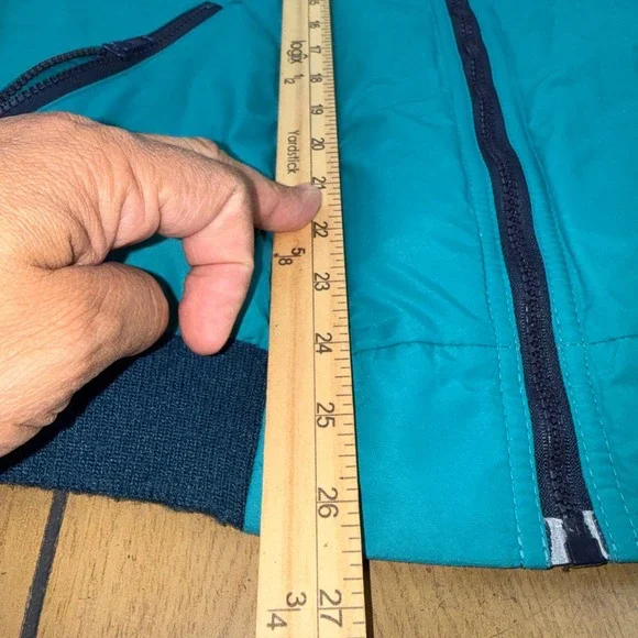 Vintage LL Bean Warm-Up Jacket Mens Large Teal Purple Fleece Lined Made in USA